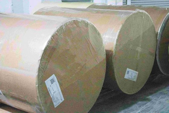 गर्म पिघल गोंद थर्मल लेबल रोल, क्राफ्ट पेपर जंबो रोल 80u सतह मोटाई