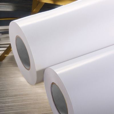 सफेद ग्लासिन पेपर लेबल सामग्री स्थायी एक्रिलिक चिपकने वाला के साथ 80g लेपित कागज